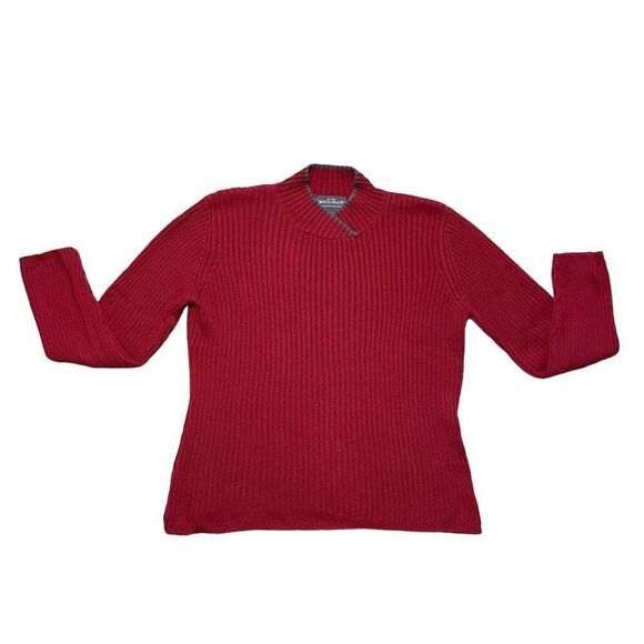 Woolrich Sweater Ribbed Ruby Women’s Size‎ Medium - Picture 1 of 7